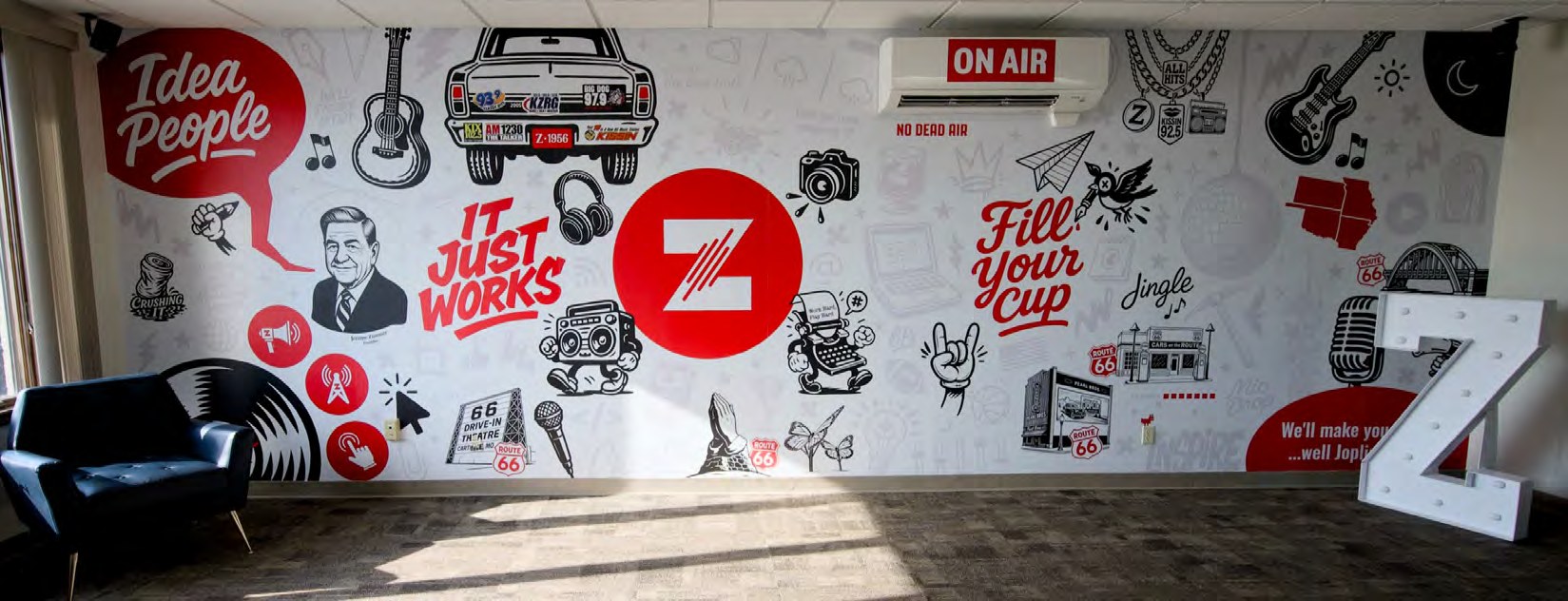 The Zimmer Marketing mural wall